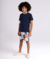 CONJUNTO CAMISETA MALHA E SHORTS TACTEL MARINHO BUGBEE