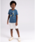 CONJUNTO CAMISETA MALHA E BERMUDA TECIDO INDIGO BUGBEE
