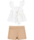 CONJUNTO BATA TECIDO E SHORTS SAIA LINHO CHARPEY - comprar online