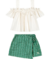 CONJUNTO BLUSA TRICOLINE/SHORTS SAIA TECIDO CHARPEY