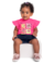 CONJUNTO BLUSA E SHORT-SAIA MALHA PINK FLUOR BEE LOOP