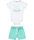 CONJUNTO BODY MALHA/BERMUDA MOLETOM BB CHARPEY - comprar online