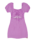 VESTIDO MANGA CURTA EM TECIDO ROXO GLOSS na internet