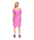 VESTIDO MANGA CURTA EM TECIDO ROXO GLOSS - comprar online