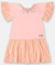 VESTIDO MANGA CURTA EM TECIDO LAISE E MEIA MALHA ROSA UP BABY - comprar online