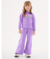 CONJUNTO BLUSÃO E WIDE LEG INFANTIL MENINA (ROXO) UP BABY