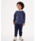 CONJUNTO CASACO E CALÇA MOLETINHO AZUL MARINHO DINOS UP BABY