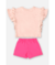 CONJUNTO BLUSA MALHA LINHO E SHORT MOLETOM ROSA UP BABY na internet