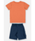 CONJUNTO CAMISETA MALHA LEAO E BERMUDA EM MOLETOM TANGERINA UP BABY na internet