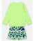 CONJUNTO CAMISETA E SUNGA BOXER PRAIA EM MALHA UV VERDE FLUOR UP BABY - comprar online