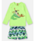 CONJUNTO CAMISETA E SUNGA BOXER PRAIA EM MALHA UV VERDE FLUOR UP BABY