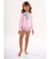 BIQUINI EM MALHA UV ARCO IRIS ROSA PRISMA UP BABY