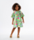VESTIDO EM MALHA VERDE FLORAL UP BABY