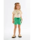 CONJUNTO BLUSA BEGE MALHA DOGS E SHORT MOLETOM VERDE UP BABY