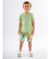 CONJUNTO CAMISETA MALHA E BERMUDA EM MOLETOM SELVA VERDE NILO UP BABY