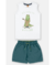 CONJ REGATA BRANCA JACARÉ E SHORT MICROFIBRA UP BABY