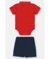 CONJUNTO BODY PIQUET VERMELHO E BERMUDA SARJA UP BABY - comprar online