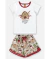 PIJAMA BLUSA E SHORT EM SUEDINE NATAL BRANCO ESPECIAL UP BABY - comprar online