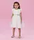 VESTIDO DE FESTA TULE GLITTER BRANCO PETIT CHERIE
