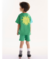 CONJUNTO CAMISETA MANGA CURTA MALHA E BERMUDA MOLETOM VERDE TRES E JA - comprar online