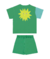 CONJUNTO CAMISETA MANGA CURTA MALHA E BERMUDA MOLETOM VERDE TRES E JA -  Lelidi Baby Kids | Moda Infantil Confortável e Estilosa