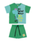CONJUNTO CAMISETA MANGA CURTA MALHA E BERMUDA MOLETOM VERDE TRES E JA na internet