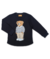 CAMISETA LONGA URSO TRICOT PRETO DAME MINI