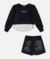 CONJUNTO CASACO E SHORTS PRETO MOMI -  Lelidi Baby Kids | Moda Infantil Confortável e Estilosa