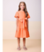 VESTIDO SUNSET COM LACO LARANJA MOMI