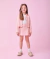 CONJ BLUSA STRASS ML E SHORTS TWEED ROSA COM BRILHO MOMI na internet