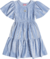 VESTIDO PLUSH COM PLAQUINHA AZUL DENIM MOMI
