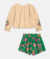 CONJUNTO ML BLUSA E SHORTS BEGE ESCURO MOMI - loja online