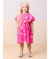 VESTIDO BORDADO FLORES ROSA NEON FORTE MOMI