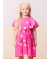 VESTIDO BORDADO FLORES ROSA NEON FORTE MOMI na internet