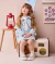 CASACO DE TWEED COM BRILHO AZUL MOMI -  Lelidi Baby Kids | Moda Infantil Confortável e Estilosa