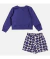 CONJ AZUL BLUSA BONJOUR E SHORTS/ SAIA CORAÇÃO MOMI - loja online