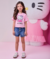 BLUSA HELLO KITTY STRASS ROSA BLOSSOM MOMI