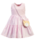 VESTIDO ROSA MAQUINETADO COM BOLSA URSINHA ANJOS BABY - comprar online