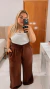 PANTALONA JESSY MARROM CHOCOLATE na internet