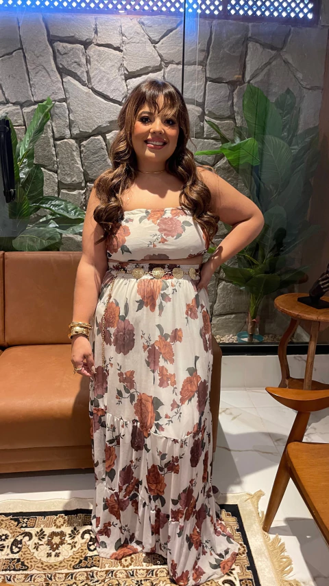 Conjunto Serena Off Estampado - Tule (Forrado) - comprar online