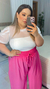 BLUSA TULE MANGA CURTA BRANCA - TAM ÚNICO 44 AO 54 na internet