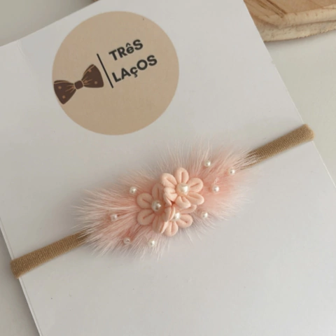FAIXINHA DE BEBÊ POMPOM ROSA
