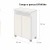 Sapateira 2 Portas com Rodízios em MDF Off White e Branco – Organizador para até 12 Pares de Sapatos na internet
