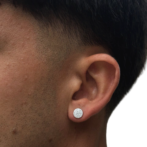 Brinco cravejado - Prata 925