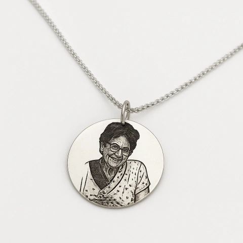 Colar foto prata personalizado - comprar online