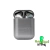 Estuche de auriculares Bluetooth Daewoo DW-PR431WI en color gris, con los auriculares visibles dentro.