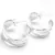 Argolla acero blanco cruzada 2 cm - comprar online