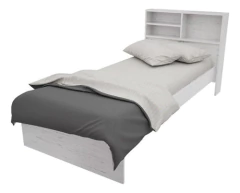 Cama Melamina Respaldo Repisa Orlandi 1 Plaza 80x190 en internet