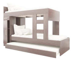 Cama Cucheta Triple Melamina Orlandi +3 Colchones Cannon 1 plaza + Almohadas - tienda online