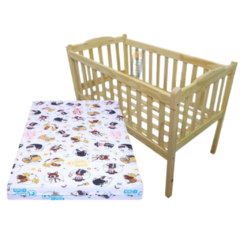 Cuna Madera Pino + Colchon Cuna Suavestar Granja Zenon 50 X 100 X 10 - comprar online